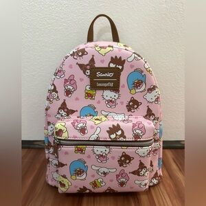 NWT Sanrio x Loungefly Hello Kitty and friends AOP Mini Backpack